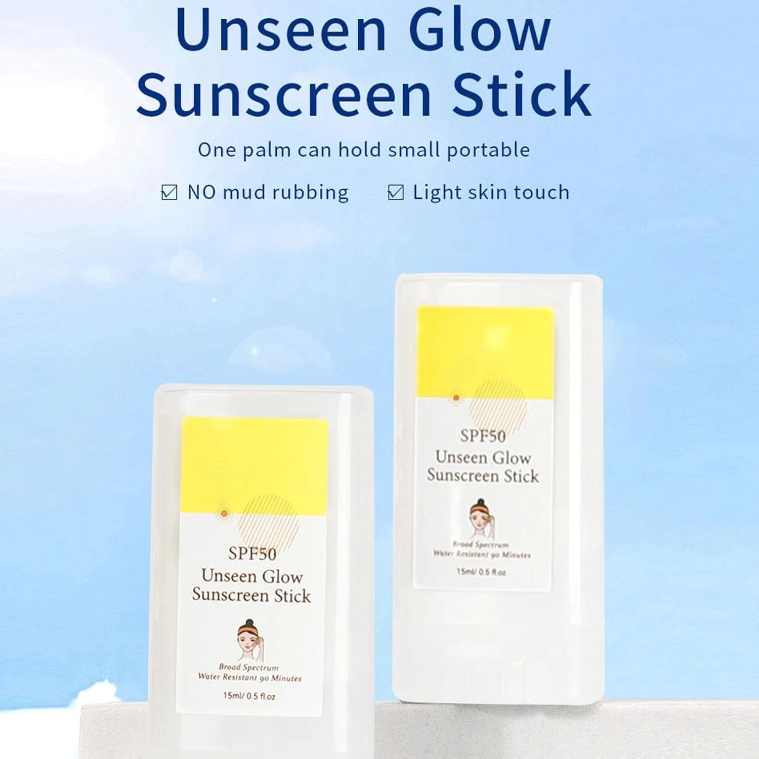 Солнцезащитный стик SPF50, портативный, для лица и тела Generisch — фото 4