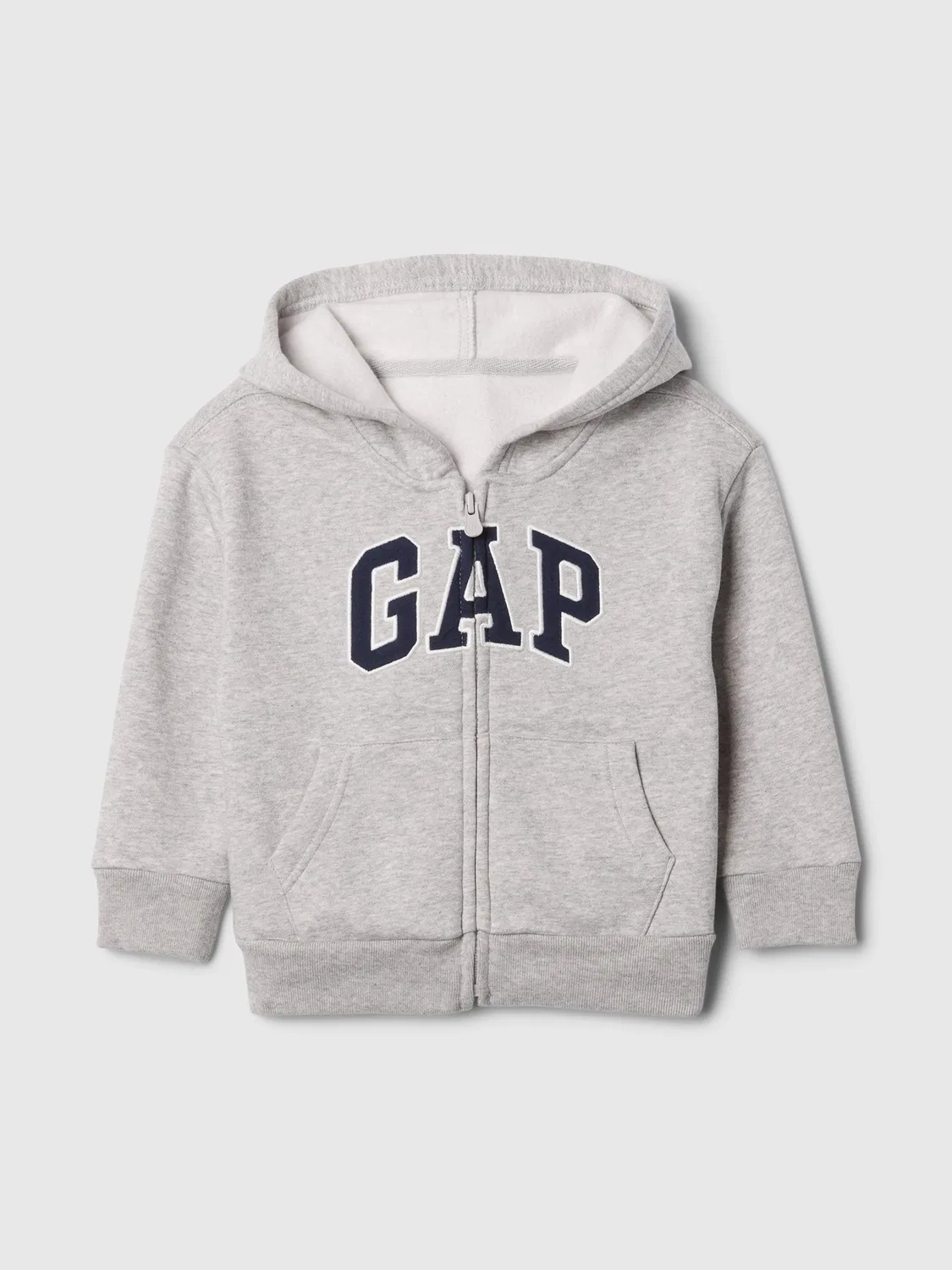 Худи на молнии Relaxed Logo Gap, серый