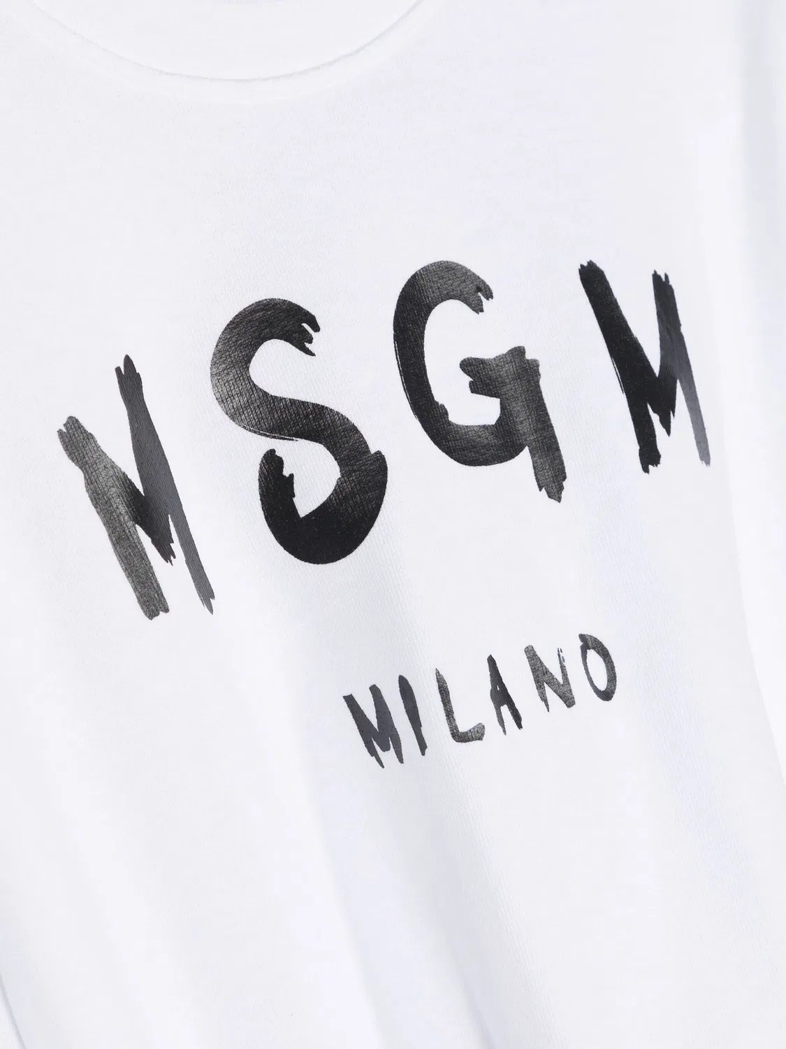 Хлопковый свитшот с логотипом MSGM, белый — фото 3