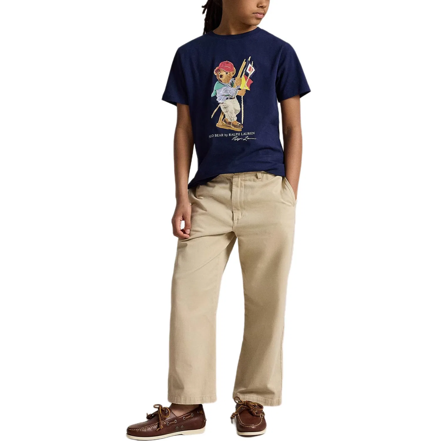 Детская футболка с принтом Polo Bear Classic Version Polo Ralph Lauren, Marine Blue — фото 4