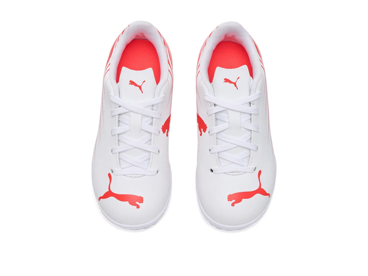 Бутсы для тренировок в зале Attacanto II Indoor Training Soccer Shoes (для маленьких и больших детей) Puma Kids, Puma White/Ultra Red — фото 3
