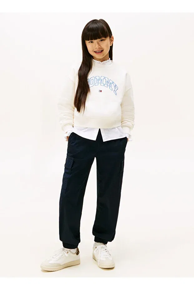Детские свитшот для девочек хлопковый Tommy Hilfiger, Ecru