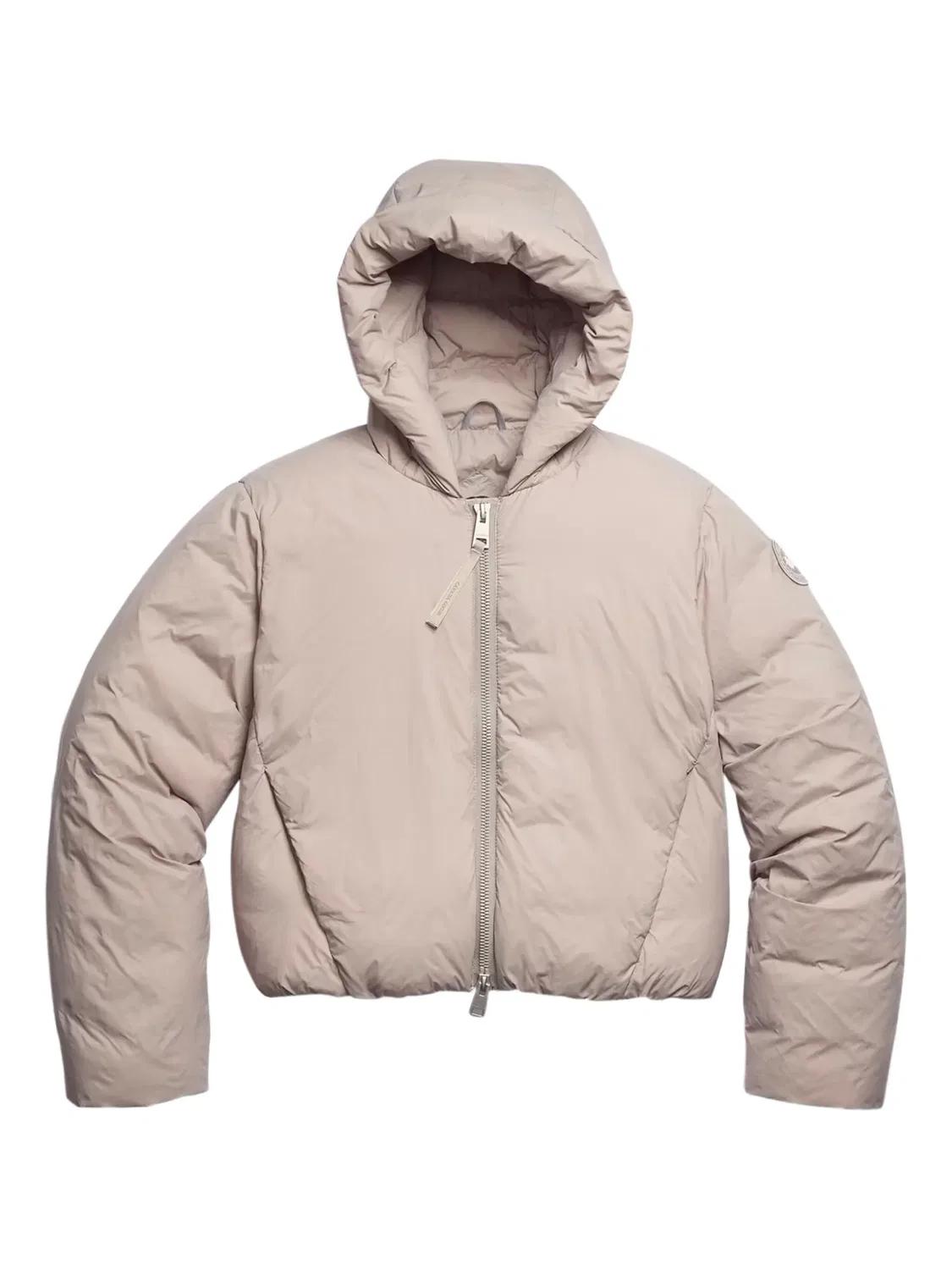 Куртка-пуховик с капюшоном светло-бежевого цвета Canada Goose, светло-бежевый