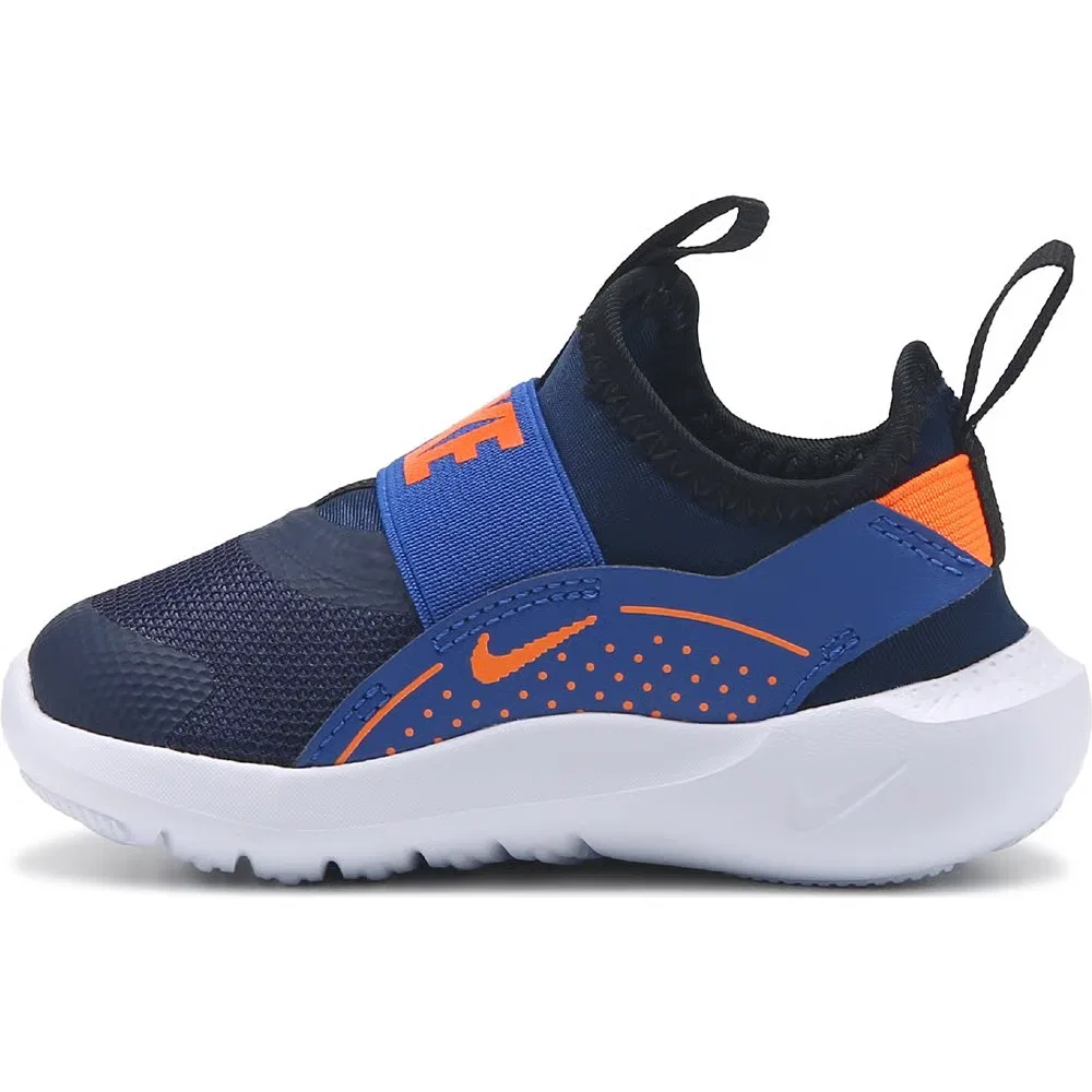 Детские кроссовки Flex Runner 4 без шнурков для малышей Nike, Navy/Orange — фото 3