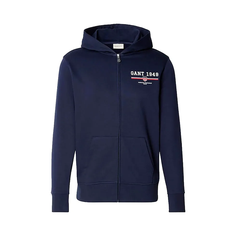 

Толстовка Gant 2067041 full zip, синий