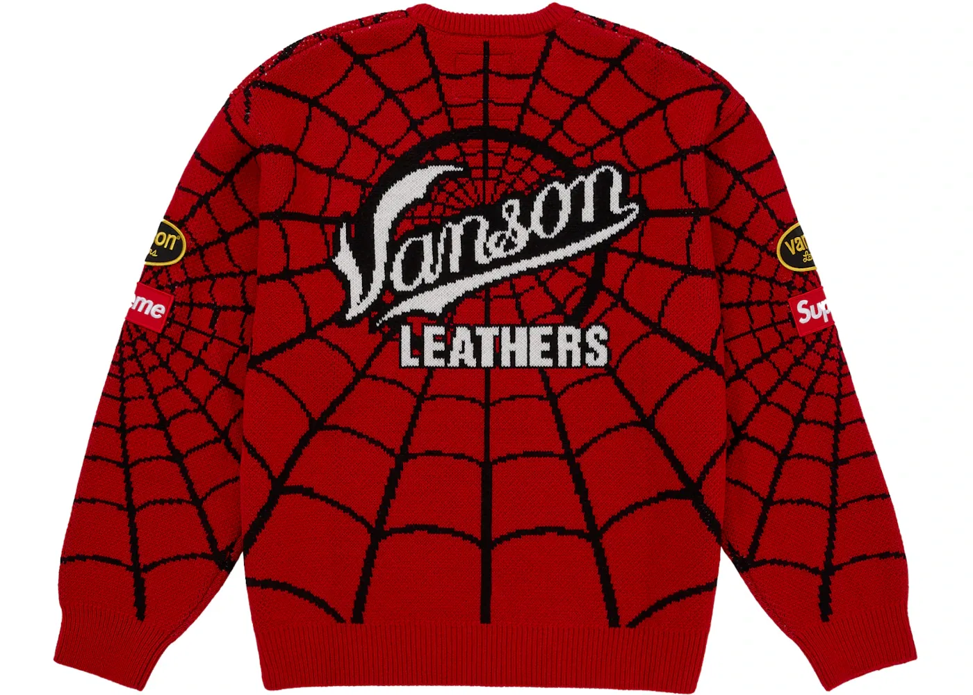 Мужской свитер с принтом Spider-Man Supreme Vanson Leathers, Red — фото 2
