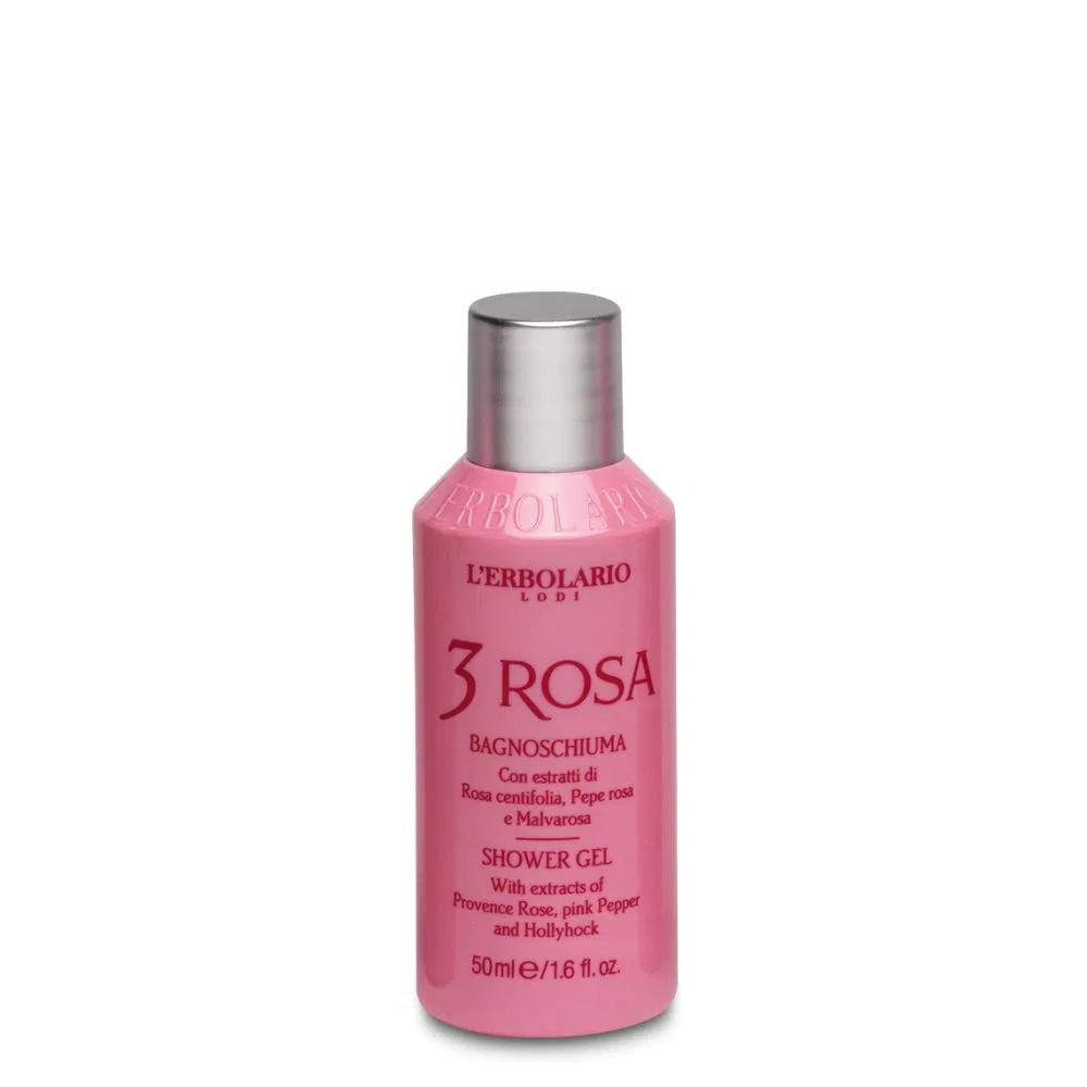 Гель для душа L'Erbolario 3 Rosa, мини, 50 мл
