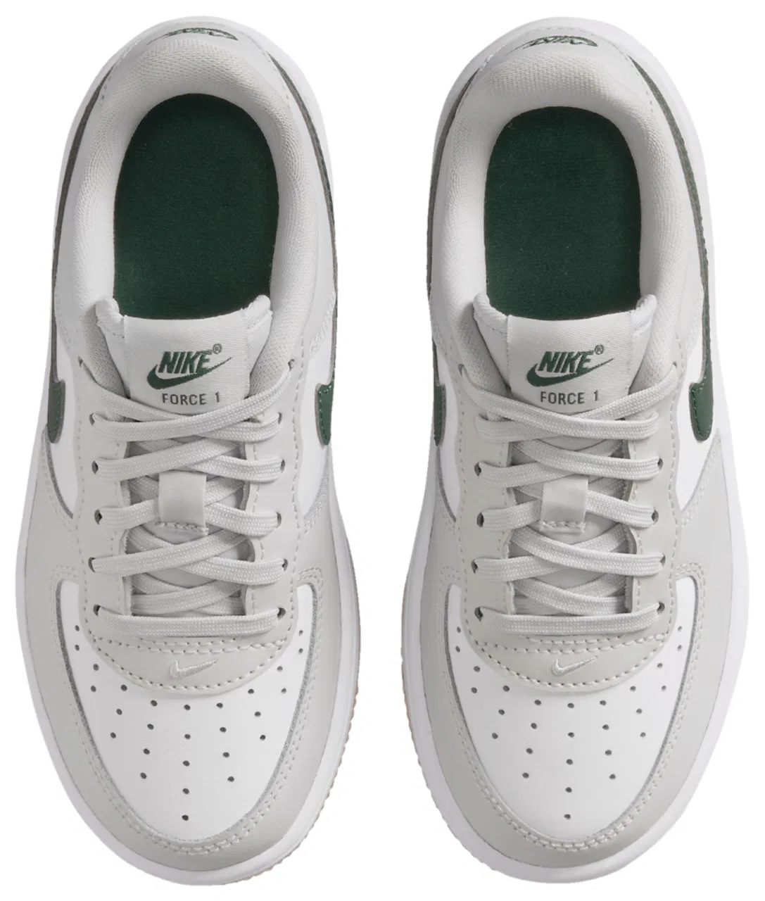 Кроссовки для девочек Air Force 1 Low Lace Nike, цвет White/Photon Dust/Fir — фото 4