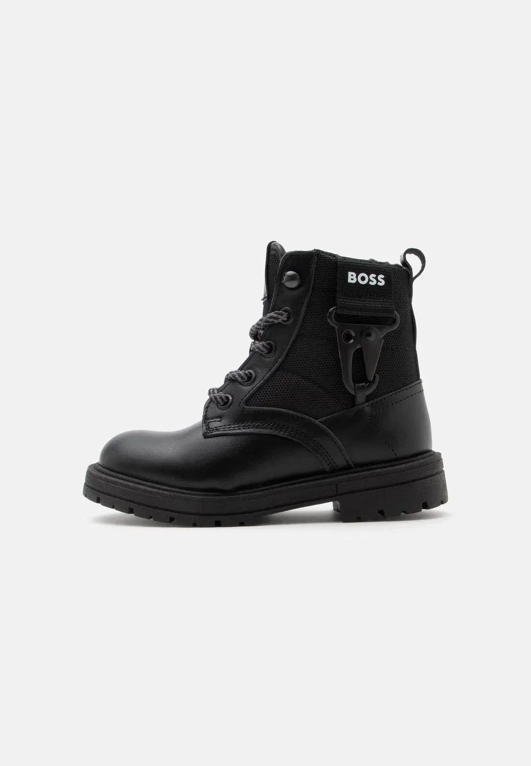 Детские и подростковые ботинки - ботильоны на шнуровке Boss Kidswear, Black