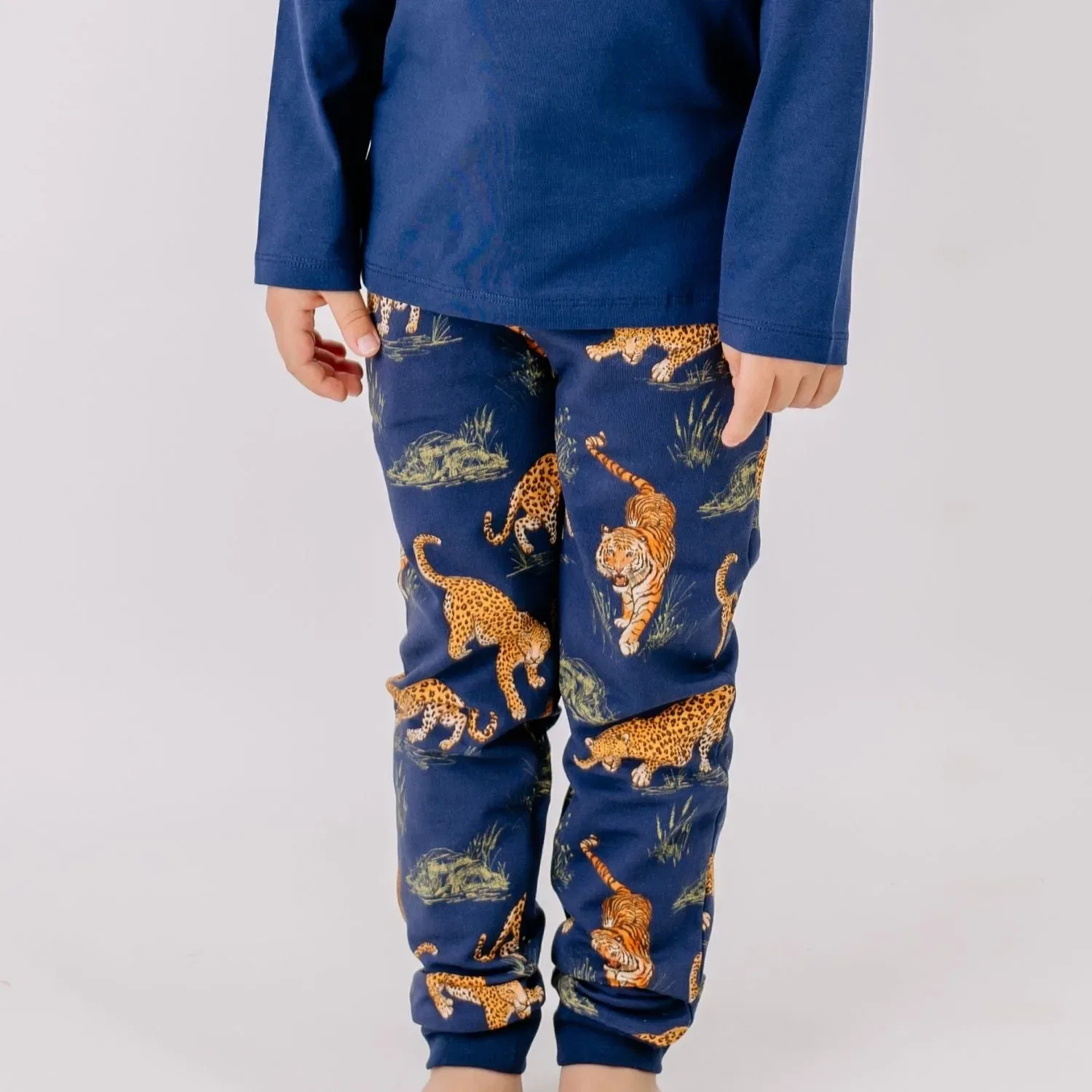 Штаны спортивные с принтом Tigers and Leopards-Jogger Walkiddy, серый