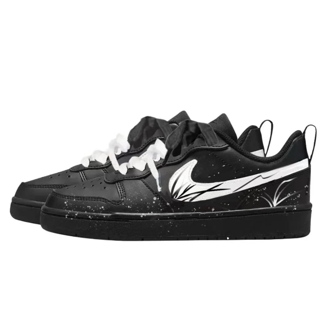 Детские кеды для скейтбординга Nike Court Borough, Black White — фото 4