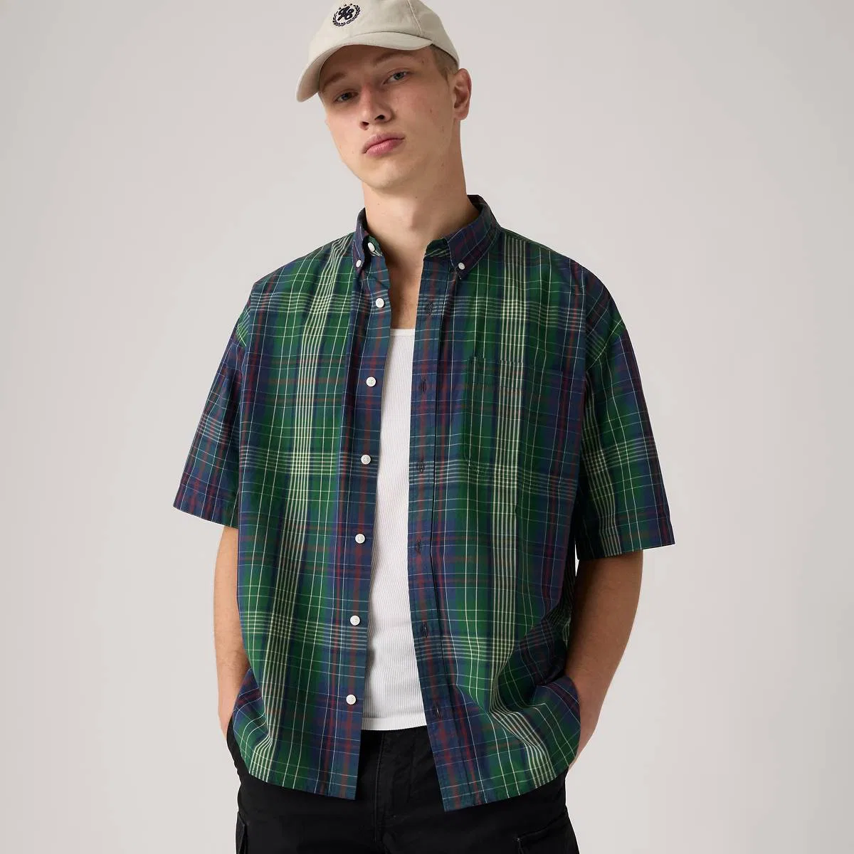 Свободная рубашка Roam Levi's, Theo Plaid Dark Gree - Multi-Color