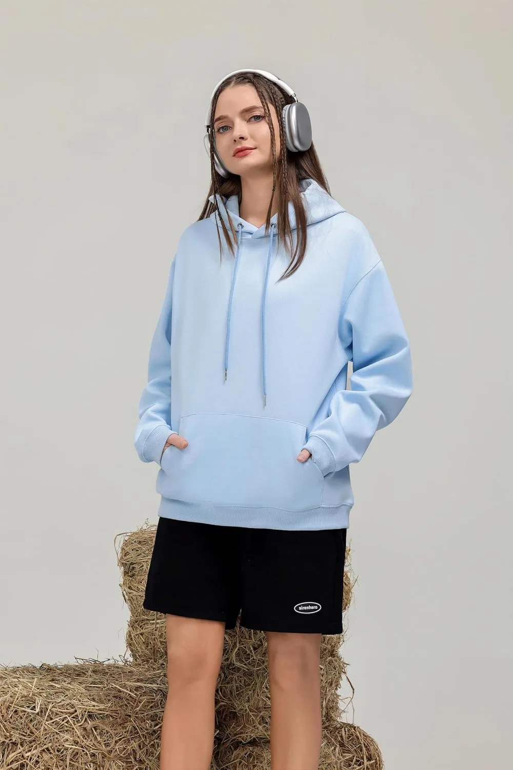 Мужская худи с принтом бабочки, Oversize, Blue — фото 2
