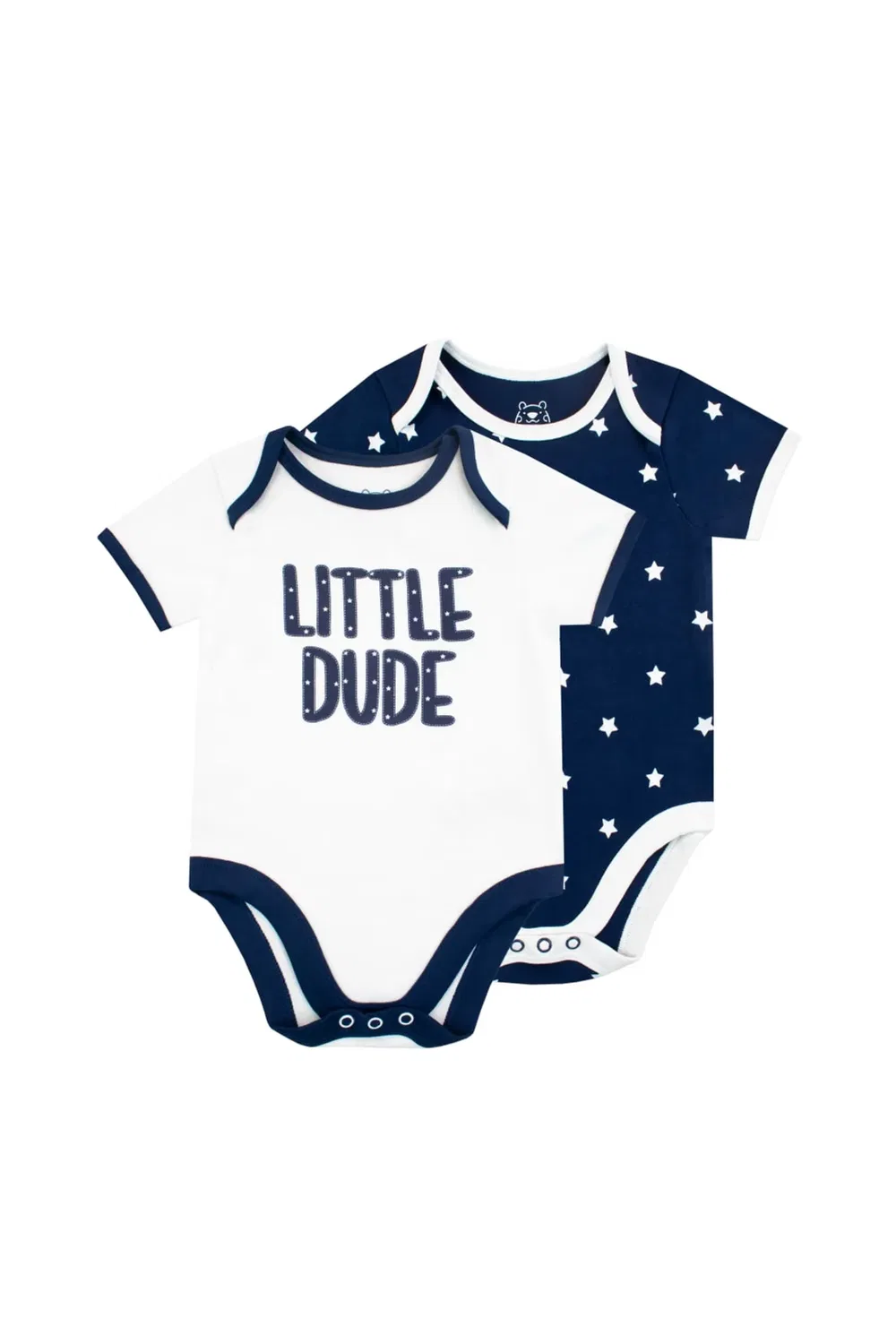 Детский комплект боди с принтом Little dude star Harry Bear, Blue