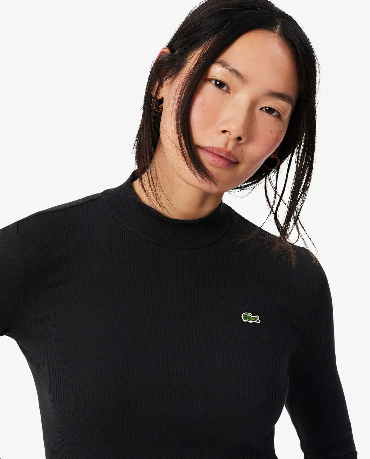 Водолазка Lacoste Negro, с длинным рукавом, из органического хлопка — фото 3