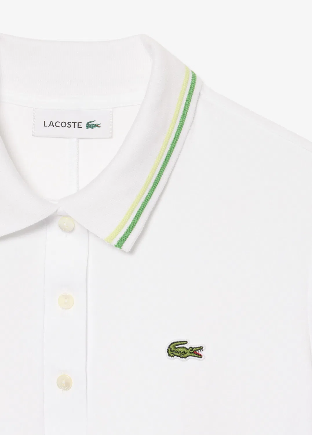 Платье поло Lacoste, белое — фото 2