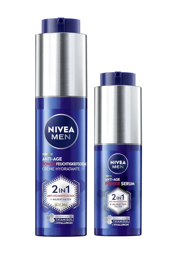 Набор для ухода за кожей, сыворотка и увлажнитель, Power serum (2 tlg.) Nivea Men, transparent 80 мл, прозрачный