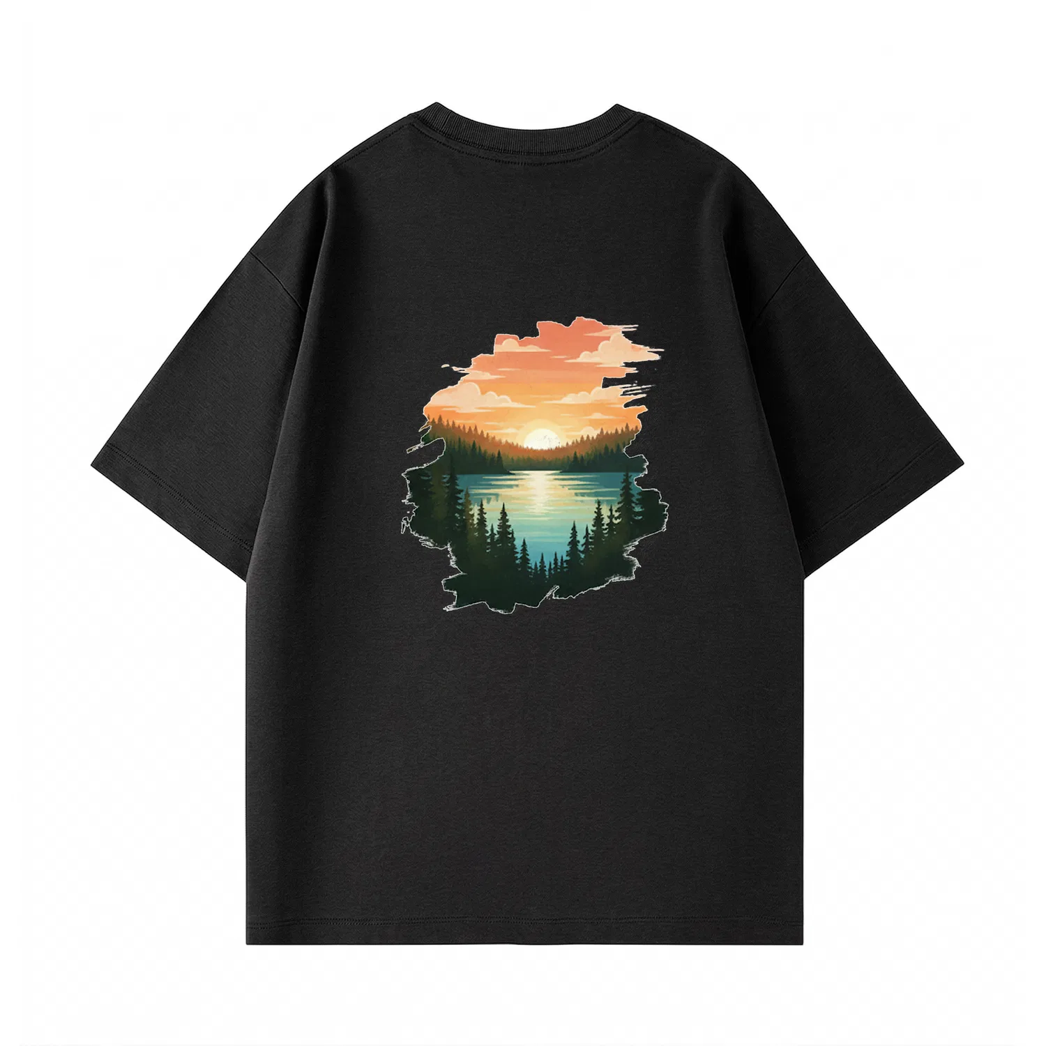 Детская футболка с принтом Red Bean Trendy Cartoon Color Block Short-Sleeve Top, Red Bean, Black — фото 3