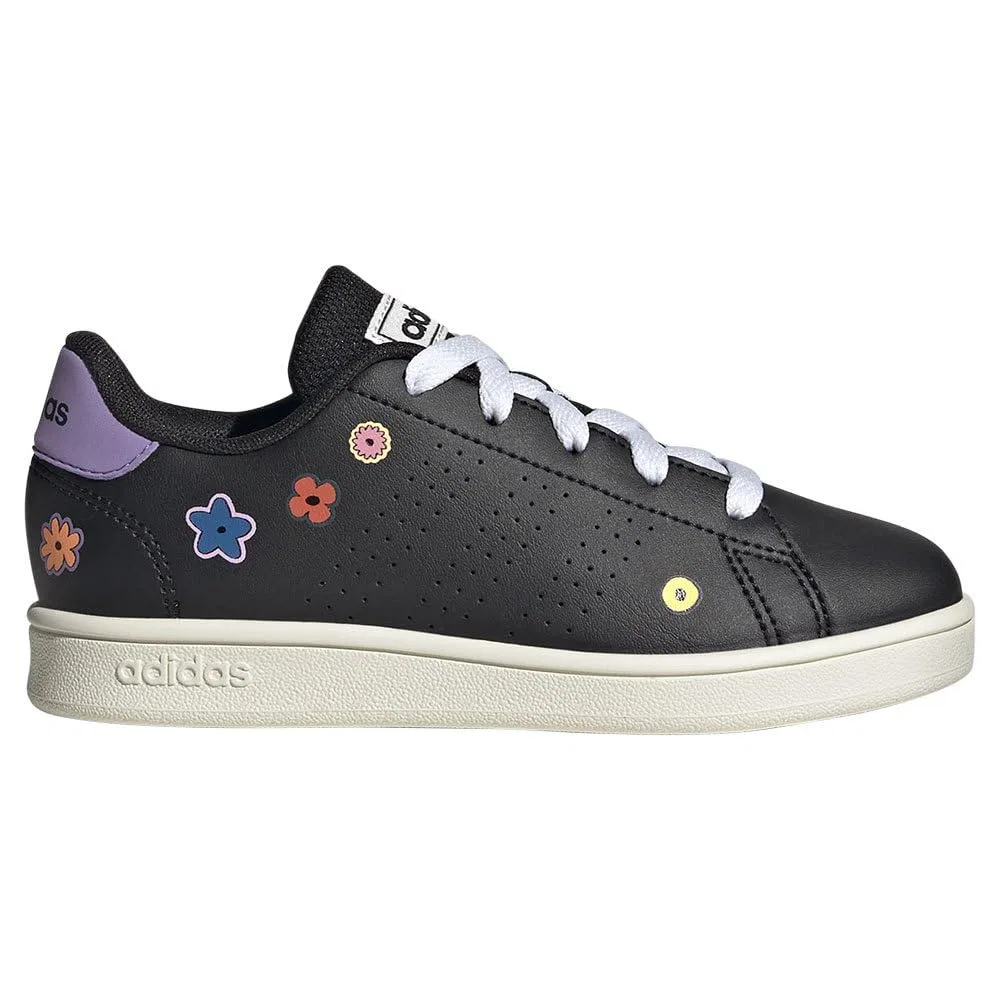 Детские кроссовки с закрытым носком Advantage K Adidas, Core Black Core Black Violet Fusion — фото 2