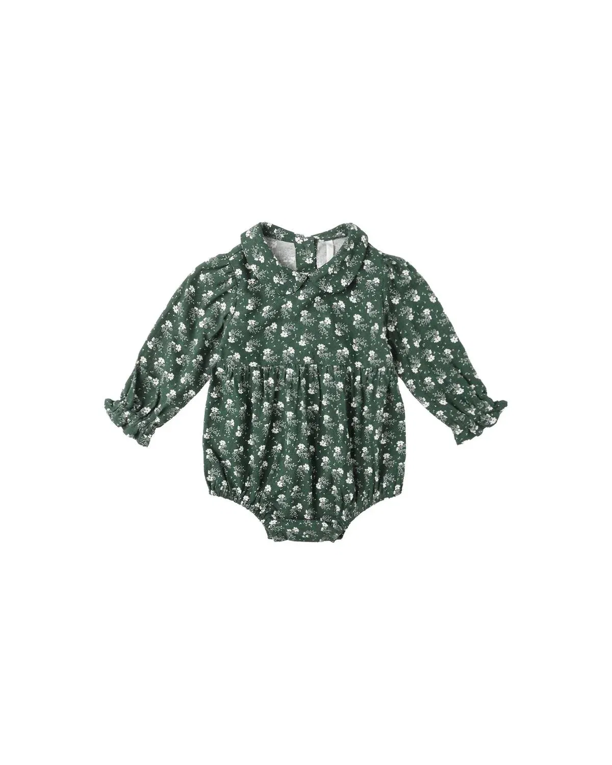 Детский боди-комбинезон с длинным рукавом Cora Romper Rylee + Cru, Green Ditsy