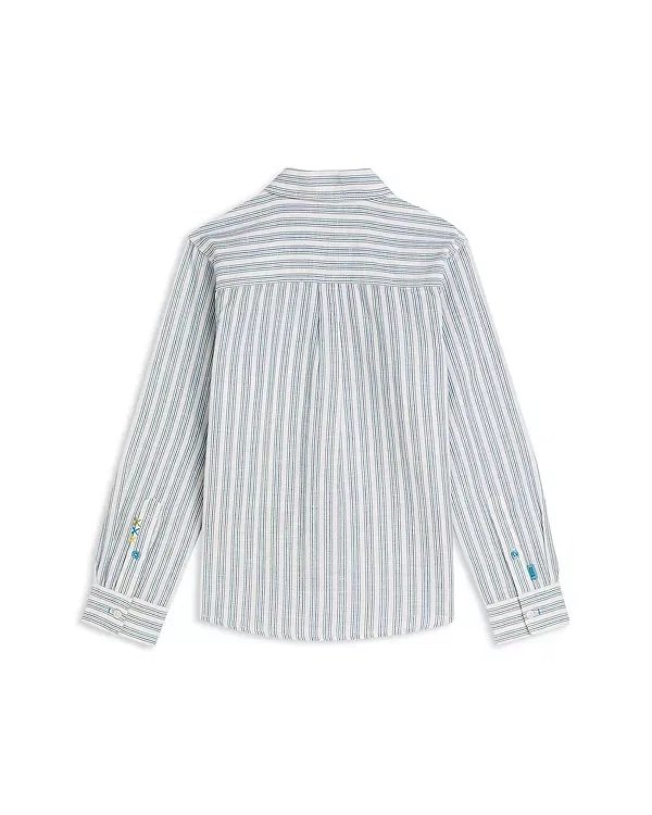 Детская классическая рубашка для мальчиков с длинным рукавом Scotch & Soda, темно-синий — фото 2