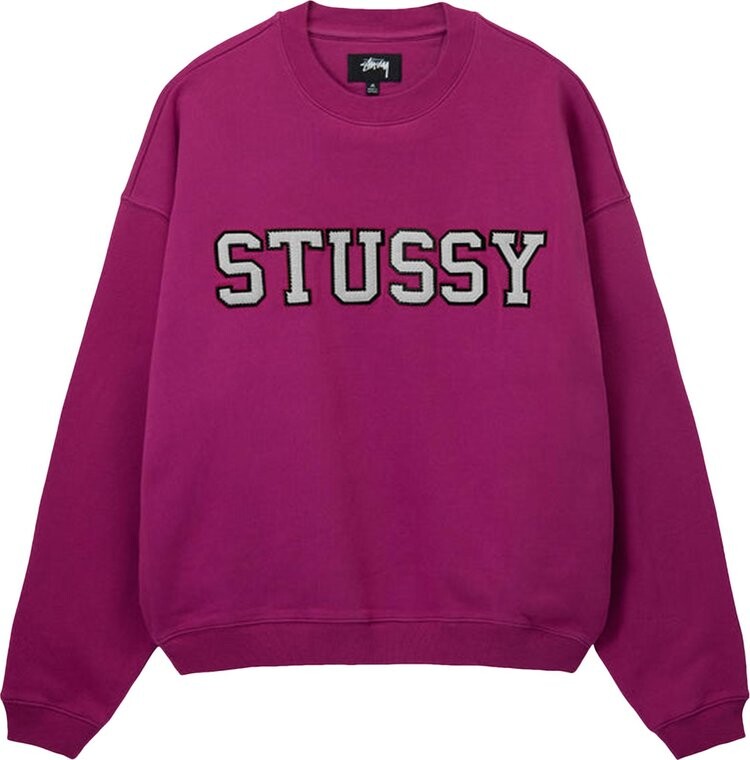 

Толстовка Stussy Relaxed Oversized Crew 'Magenta', розовый