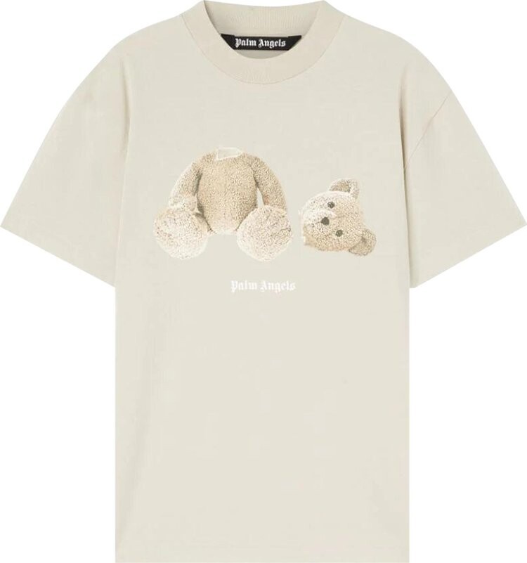 

Футболка Palm Angels Bear Classic Tee 'Beige/Brown', загар, Серый, Футболка Palm Angels Bear Classic Tee 'Beige/Brown', загар