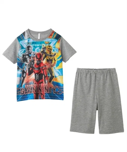Детская пижама с длинным рукавом светящаяся, модель Ultra Galaxy Cop Gavan Infinity QUNTSTYLE, Heather Grey