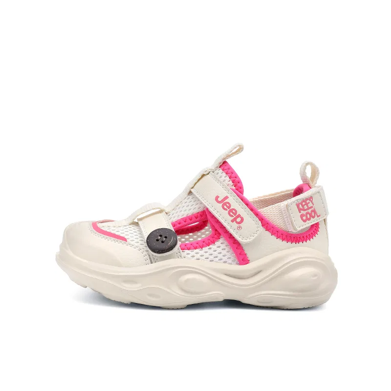 Детские повседневные кроссовки Jeep, Ivory White Plum Pink