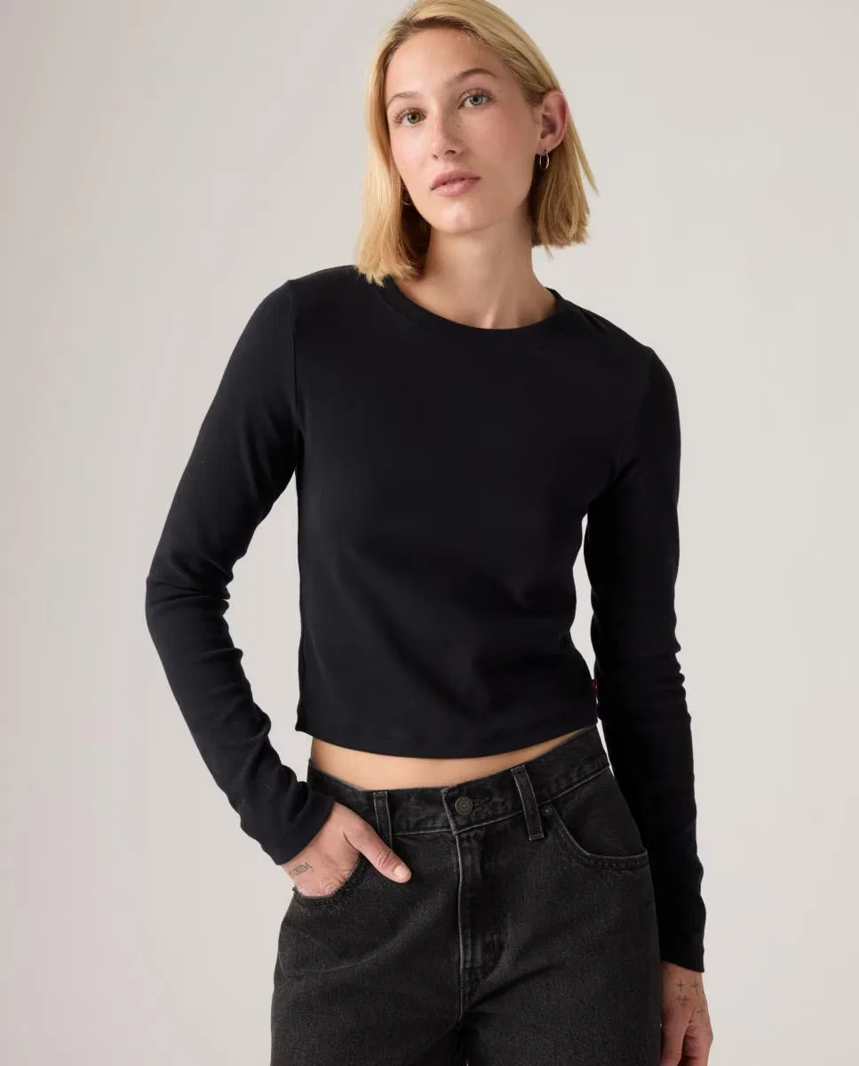 Женская футболка с длинным рукавом, Levi's, черный — фото 4