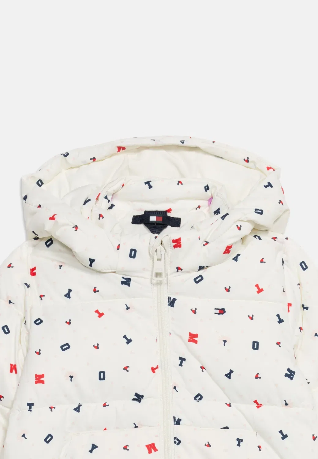 Незаменимая пуховая куртка унисекс - зимняя куртка Tommy Hilfiger, Off White — фото 3