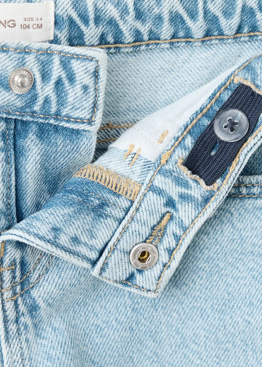Детские джинсы MANGO KIDS Regular Jeans 'Estrella' светло-голубого цвета — фото 3