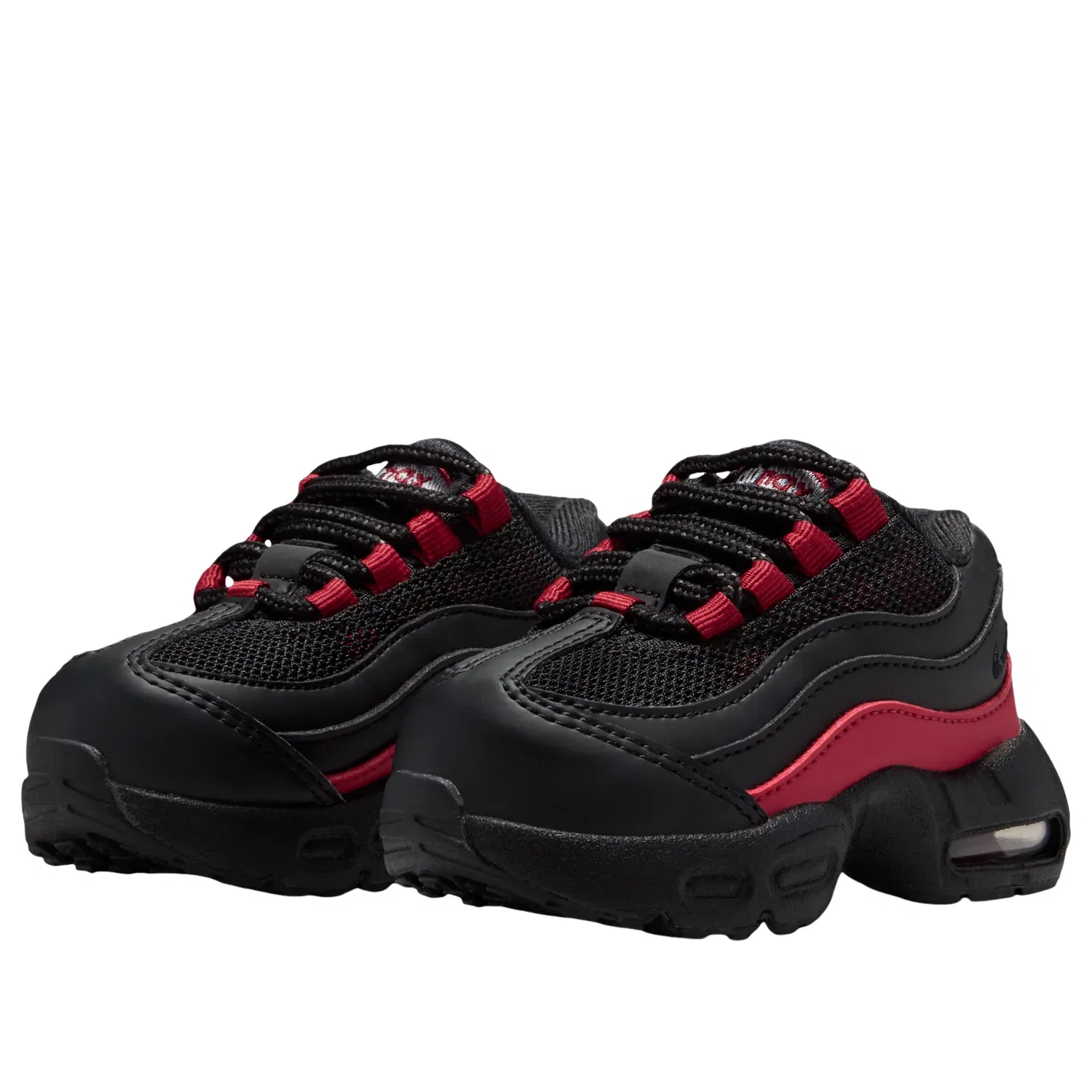 Детские кроссовки с текстильным верхом Air Max 95 Recraft 'Black Team Crimson' Nike, Black/Team Crimson — фото 3