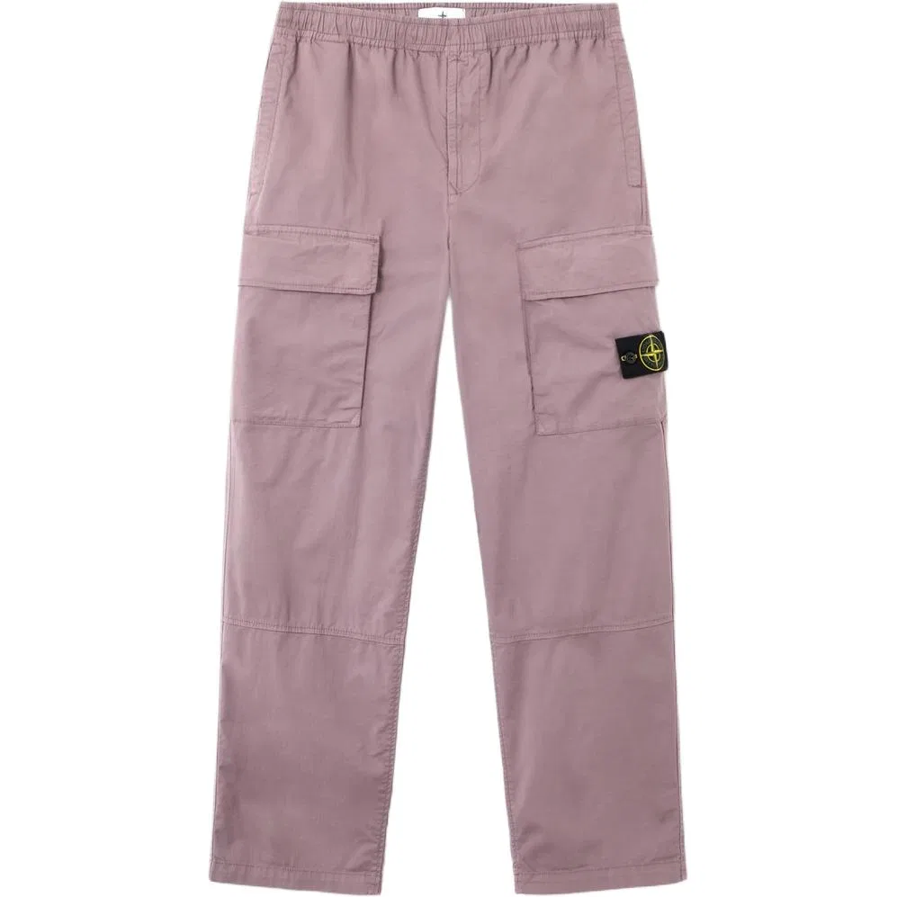 Мужские карго-брюки свободного кроя с патчем Stone Island, Purple Gray