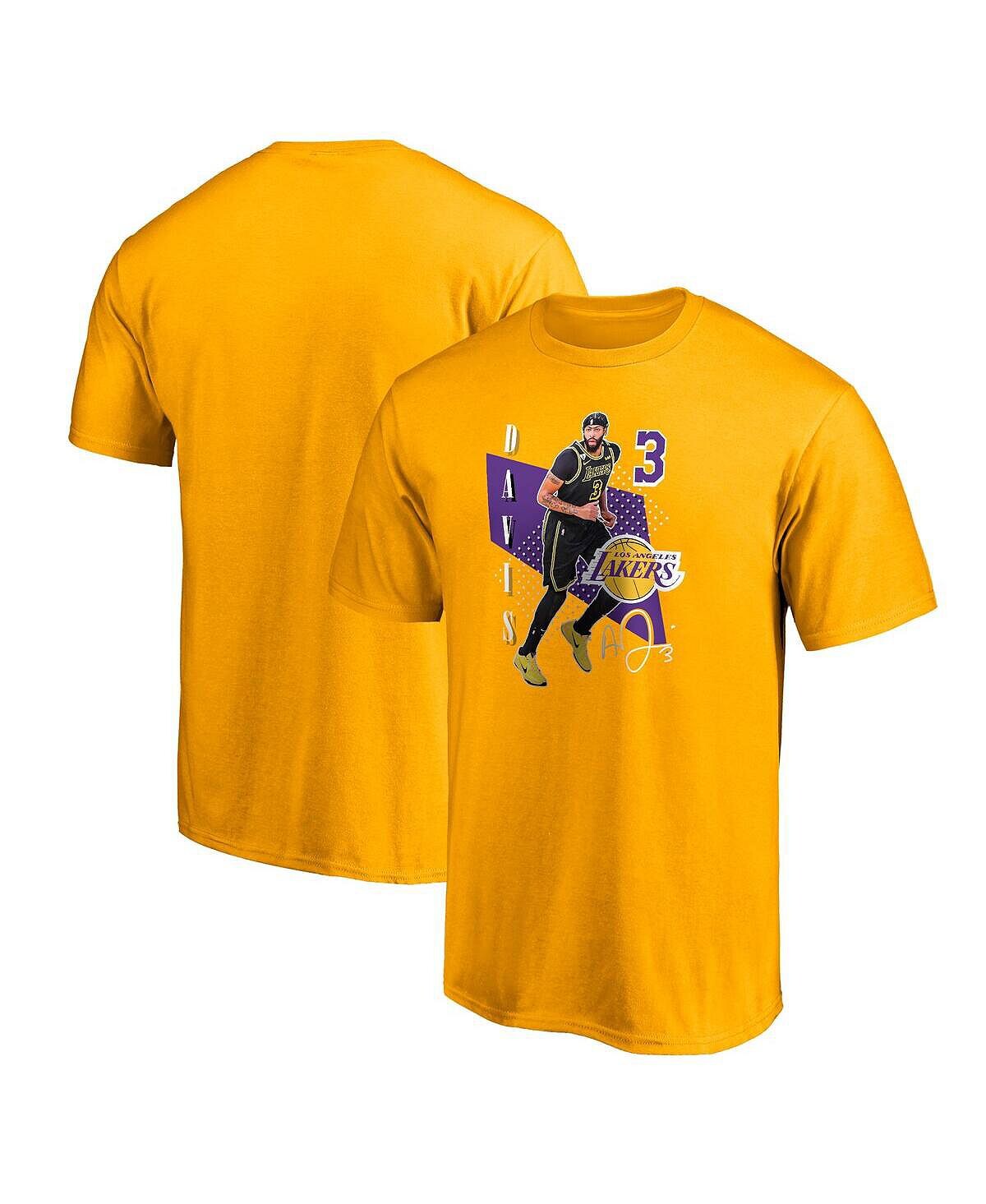 

Мужская футболка anthony davis gold los angeles lakers pick roll Fanatics