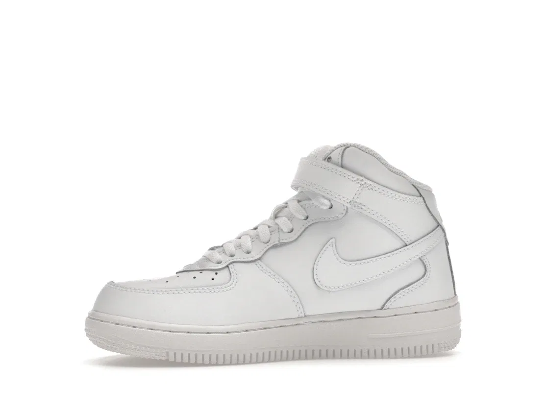 Детские кроссовки Lifestyle Nike Air Force 1 Mid LE, White/White — фото 3