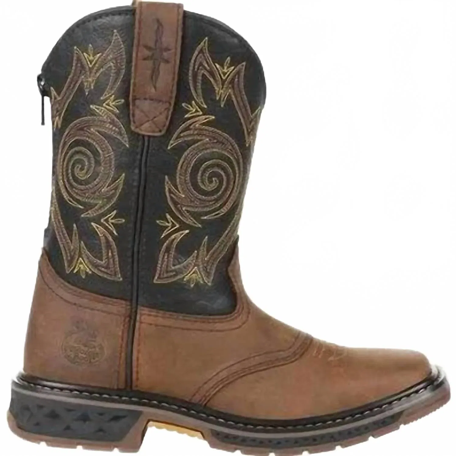 Детские ковбойские сапоги на молнии модель Carbo-Tec Lt Pull-On Saddle Boot Georgia Boot, черный — фото 3