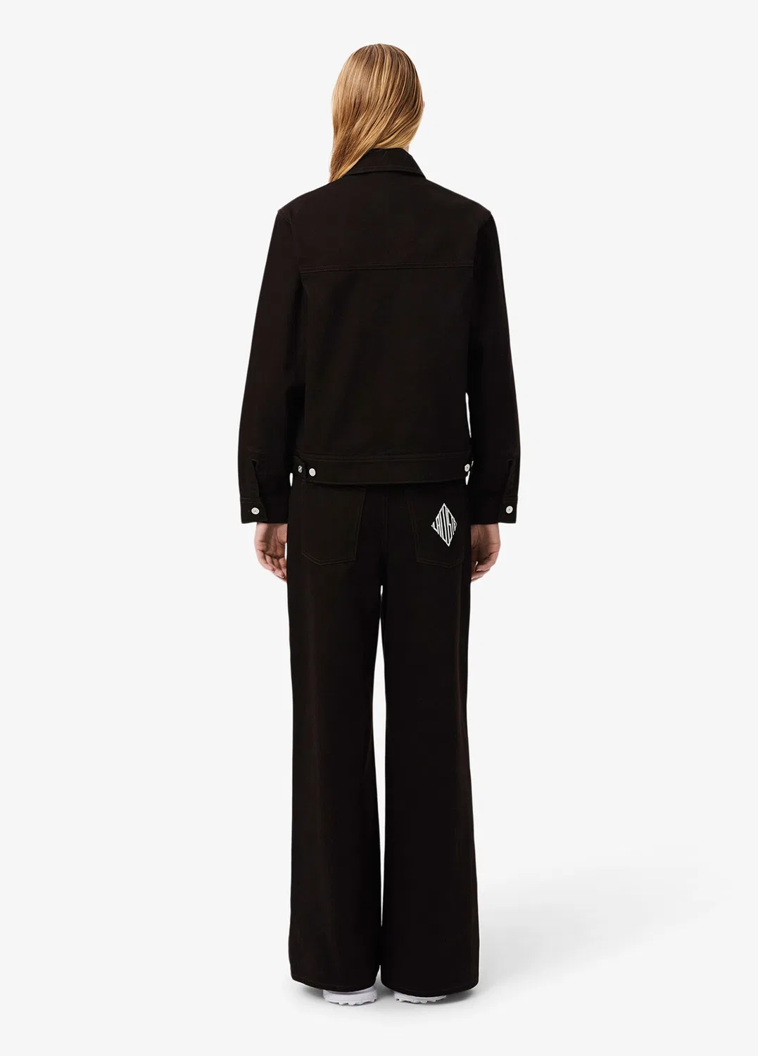 Джинсы Lacoste Wide Leg, коричневые — фото 3