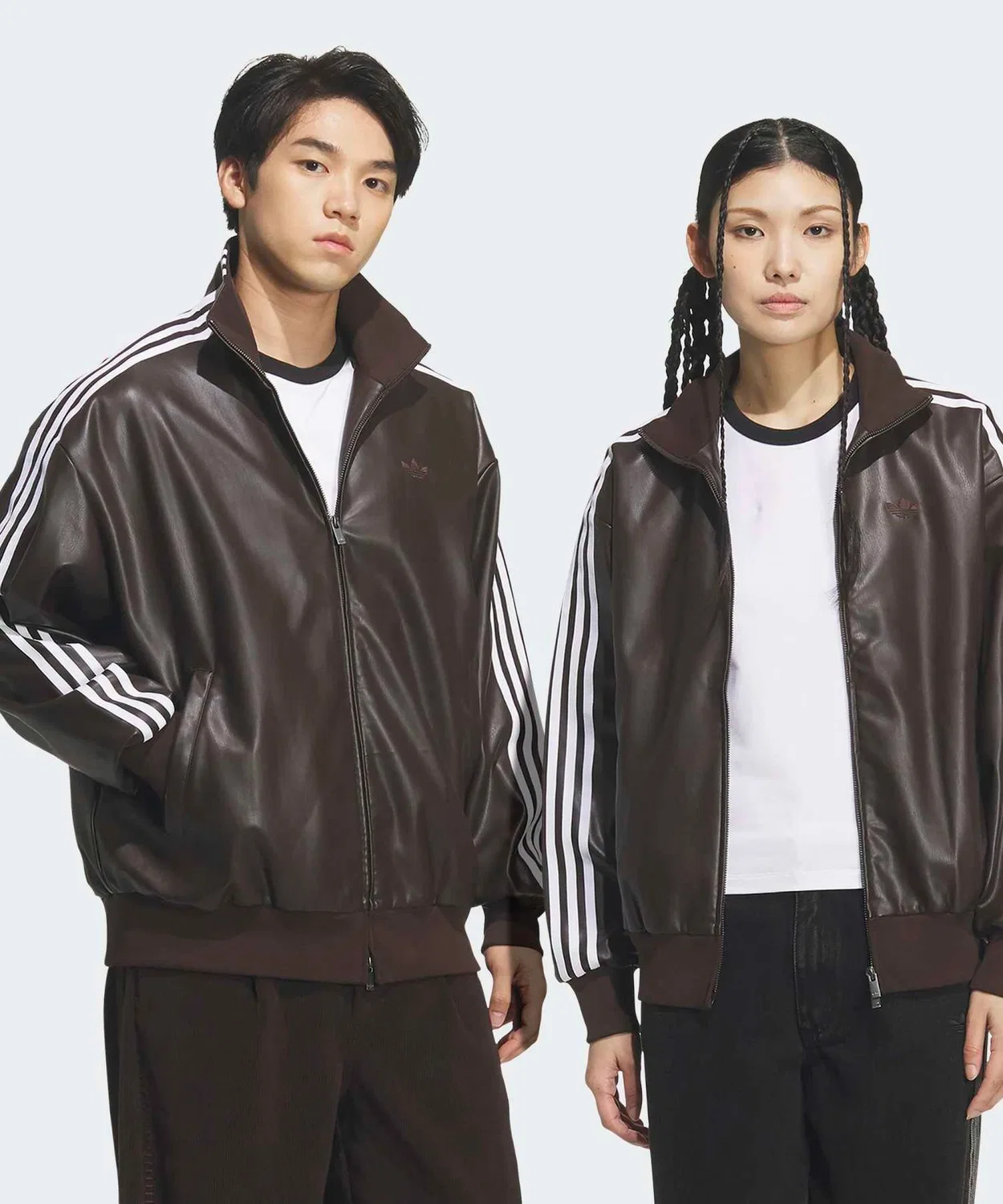 Мужское/Женское худи оверсайз с принтом Adidas Originals, Brown — фото 4