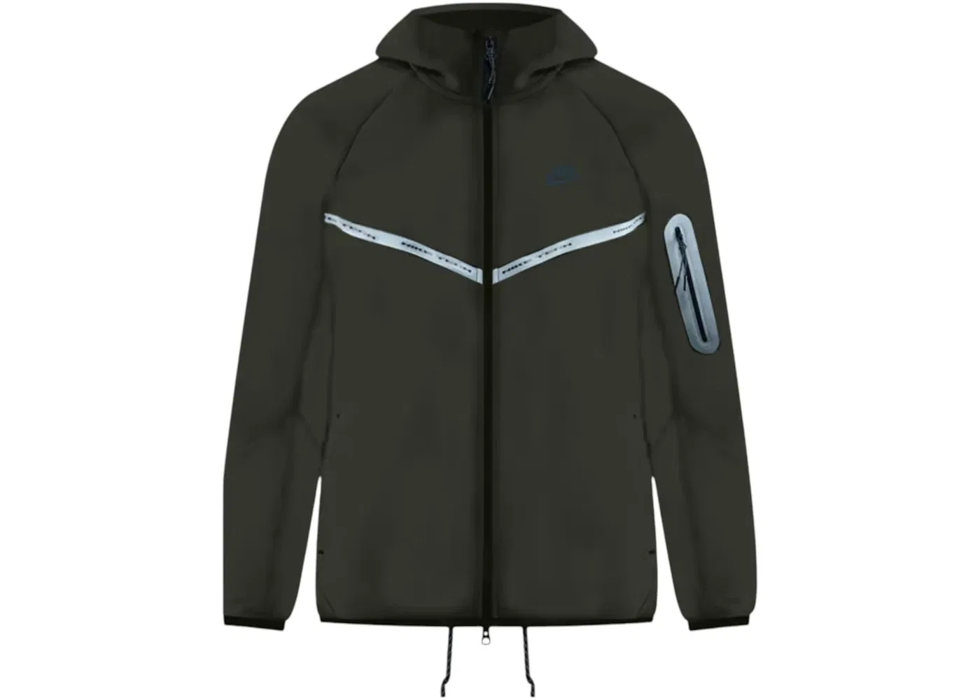 Мужская куртка с капюшоном Nike Sportswear Tech Fleece Windrunner Reflective Sequoia, Sequoia/Black