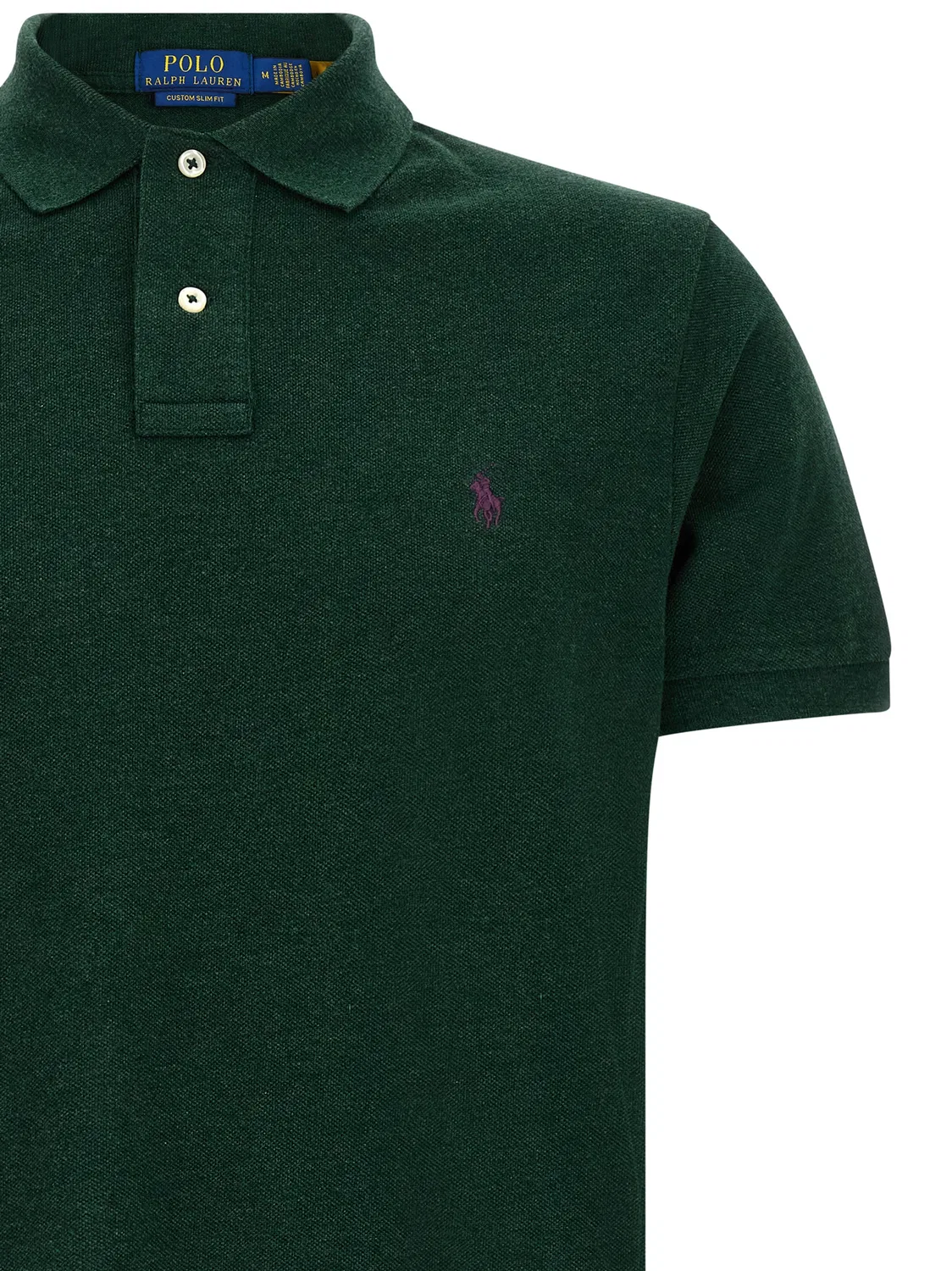 Мужское поло с коротким рукавом Custom Slim Fit Polo Ralph Lauren, Bicolor — фото 3