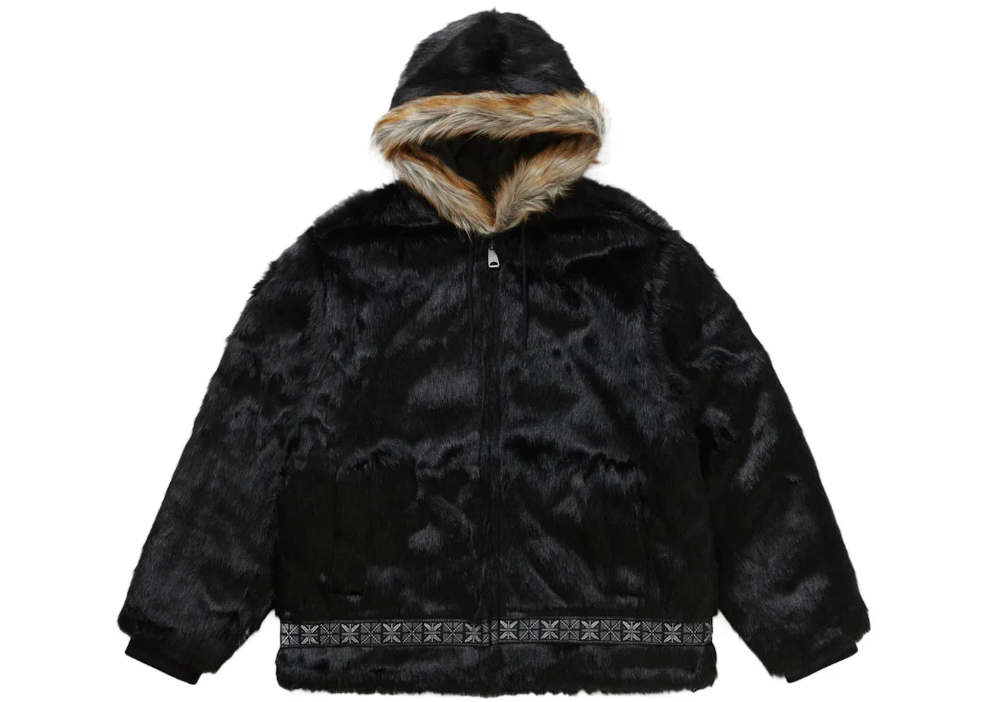 Мужское пальто из искусственного меха Parka Supreme, Black
