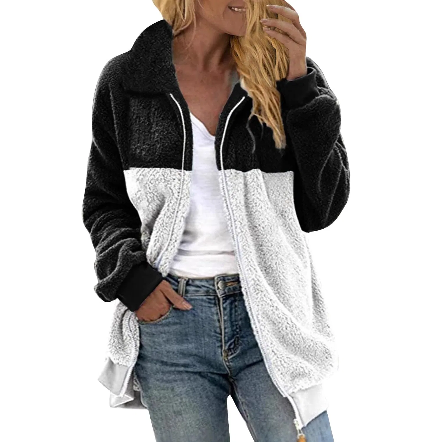 Женская куртка oversize с капюшоном и принтом кошек, Nero