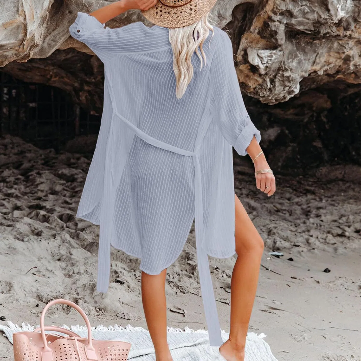 Женская куртка-тренч с защитой UPF 50+ Light Blue — фото 4