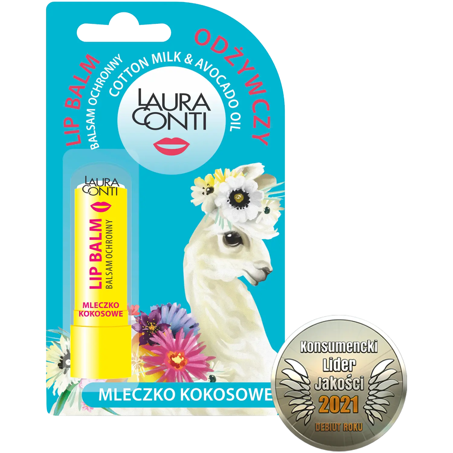 

Laura Conti Mleczko Kokosowe десертный защитный бальзам для губ, 4,8 г