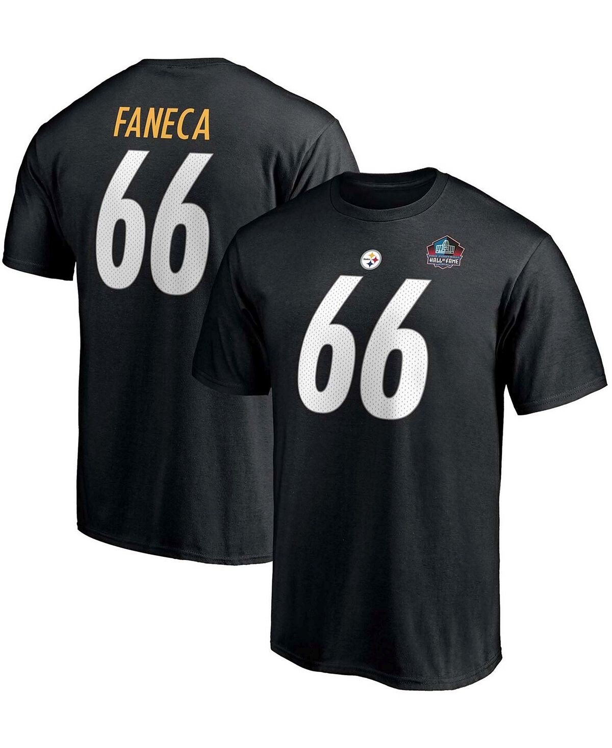 

Мужская футболка alan faneca black pittsburgh steelers nfl hall of fame class of 2021 с именем и номером Fanatics, черный