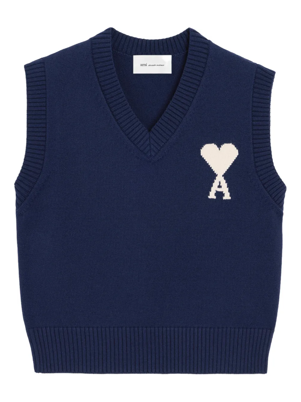 

Вязаный жилет Ami De Coeur Ami Paris, синий