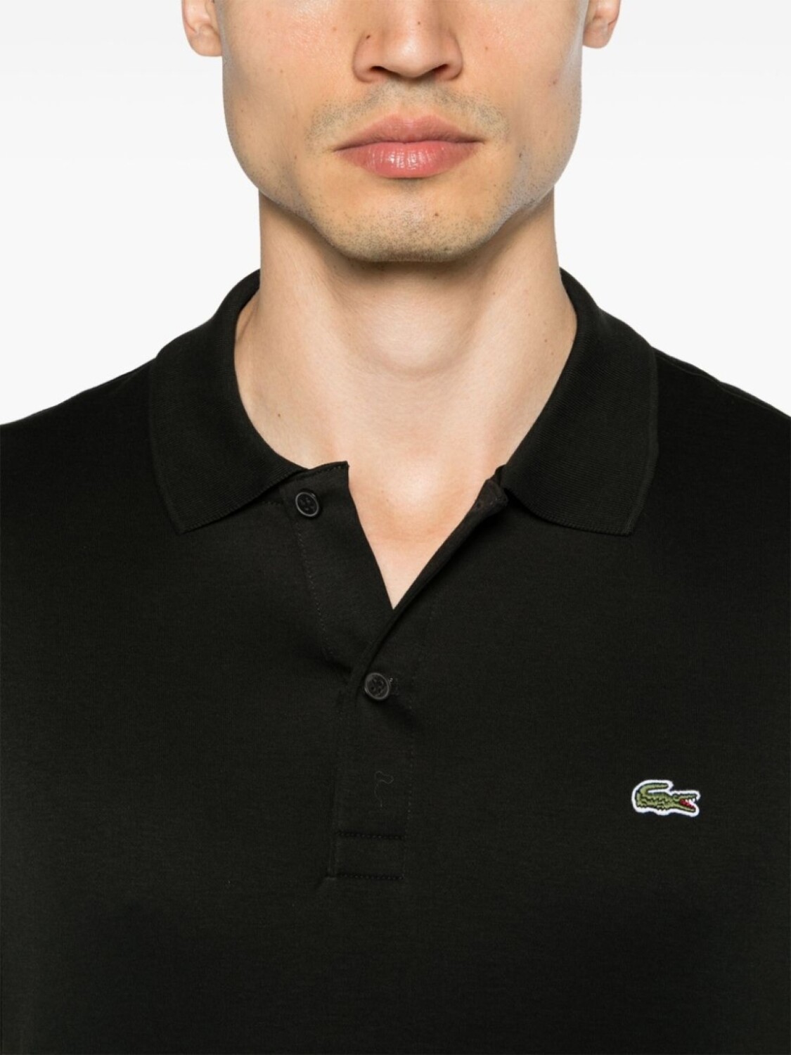 Lacoste рубашка-поло из джерси с логотипом, черный — фото 4