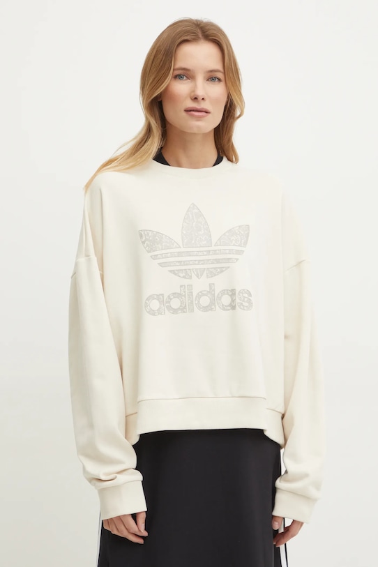 

Хлопковая толстовка SNAKE CREW Adidas Originals, бежевый