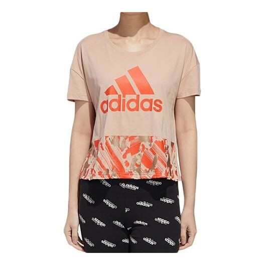 

Футболка тренировочные спортивные с коротким рукавом розовые красные Adidas, розовый